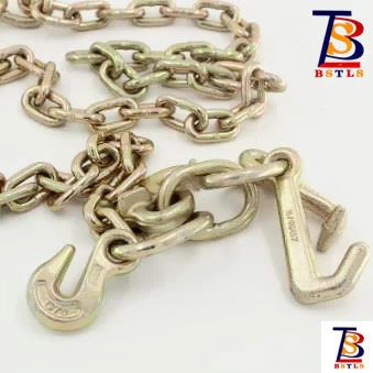 Zinc Grade 70 Chain With Clevis Grab Hook Lifting Chain With Hooks